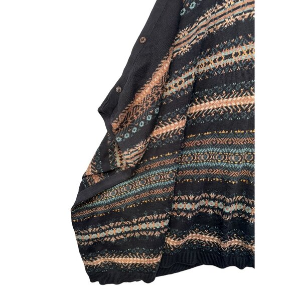 J. Jill Womens One Size Multicolor Patterned Poncho With Button Detail - Picture 6 of 10
